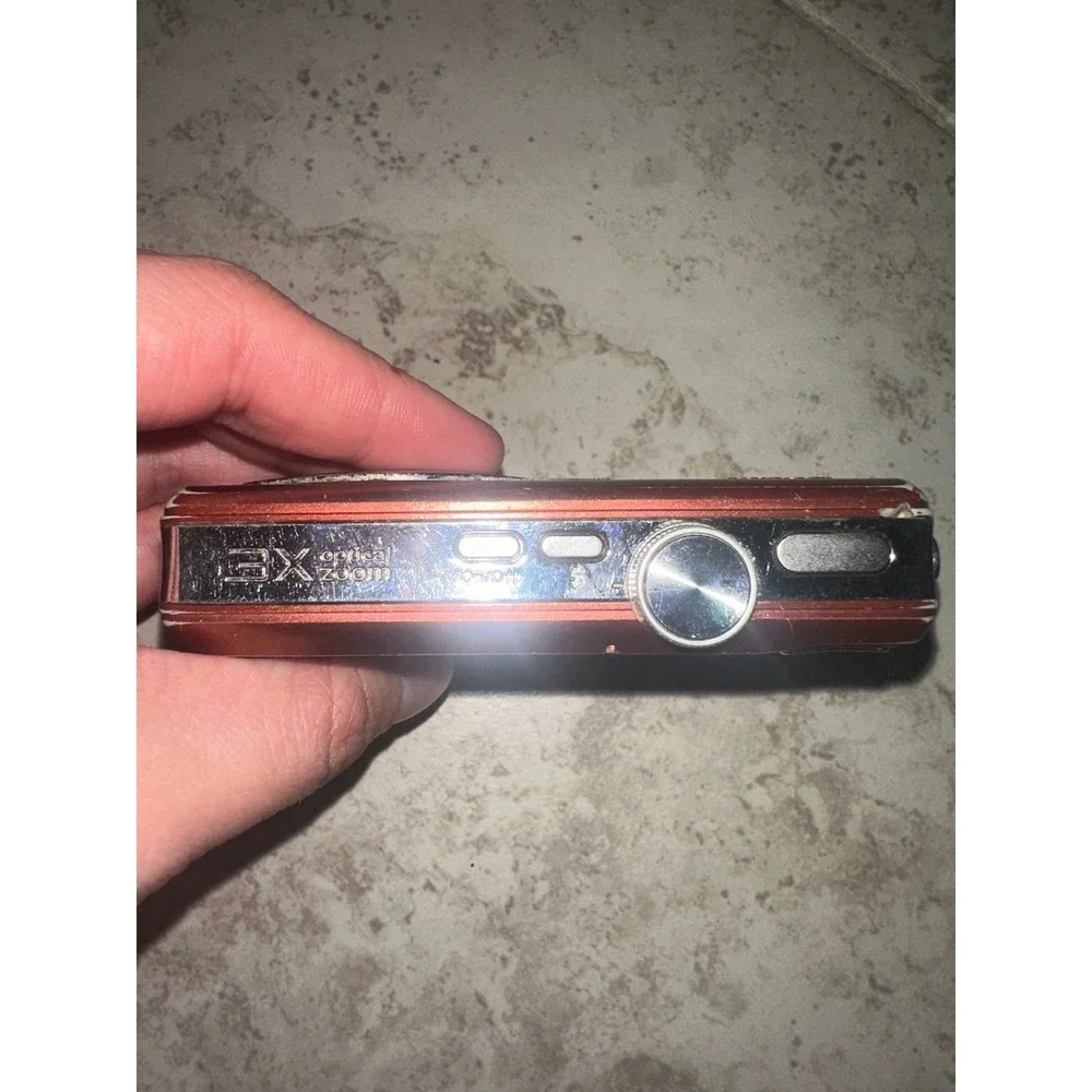 Kodak‎ EasyShare M763 Digital Camera 7.2MP 3x Optical Zoom Orange Untested As Is